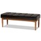 Baxton Studio Sanford Mid-Century Dark Brown Faux Leather and Walnut Brown Finished Wood 5-PC Dining Nook Set 184-11343-11344-11345-9305-Zoro - alternate 4